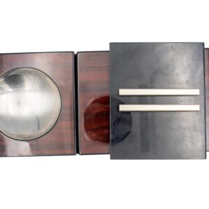 Brazilian Lacquer Rosewood Sliding Ashtray w/Humidor (5-7 Count)