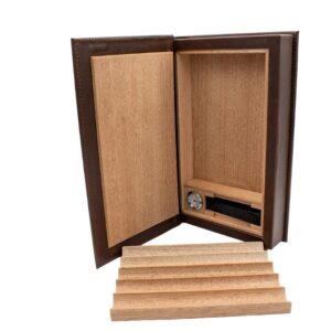 Leather Book Travel Humidor (5-10 Count)