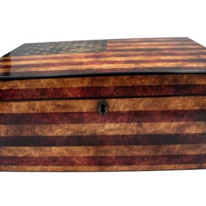 Old Glory Weathered Flag Humidor (100 Count)