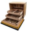 Pearwood Lacquer Humidor w/Articulating Multi-Tier Tray System (150 Count)