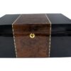Conte Desktop Humidor - Piano Black with burl veneer inlay (45-80 Count)