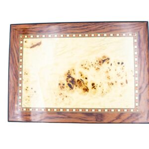 Pristina Desktop Humidor - Mahogany Veneer with burl inlay (50-85 Count)