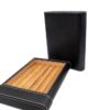 Black Leather Cigar Case Travel Humidor (Holds 6 Cigars)