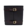 Augustus Black Leather Travel Humidor (20 Count)